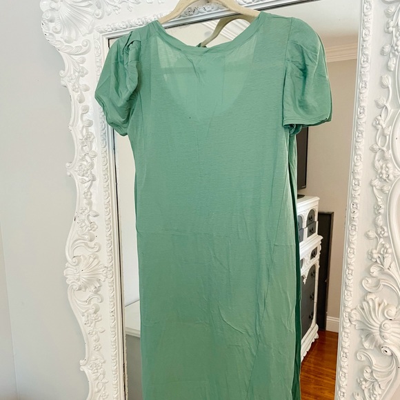RARE CHLOE Mint Green Long Maxi Short Sleeve Dress - Picture 11 of 13